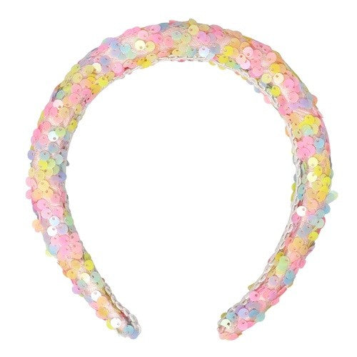 Pink Poppy Sequin Headband