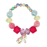 Pink Poppy Unicorn Rainbow Pearl Braclet