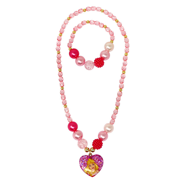 Disney Princess Aurora Necklace & Bracelet Set