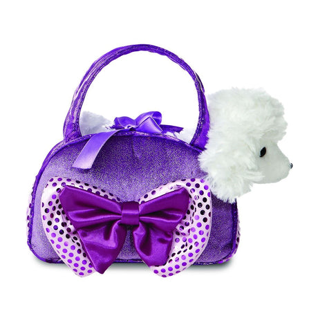 FANCY PALS - POODLE IN PURPLE BOW BAG