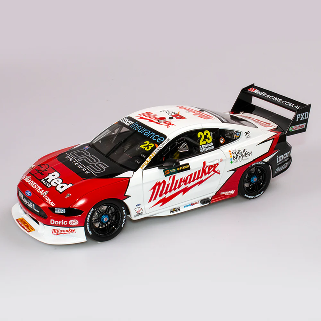 Authentic 1:18 Milwaukee Racing #23 Ford Mustang Gt Supercar - 2019 Sandown 500 Retro Round
