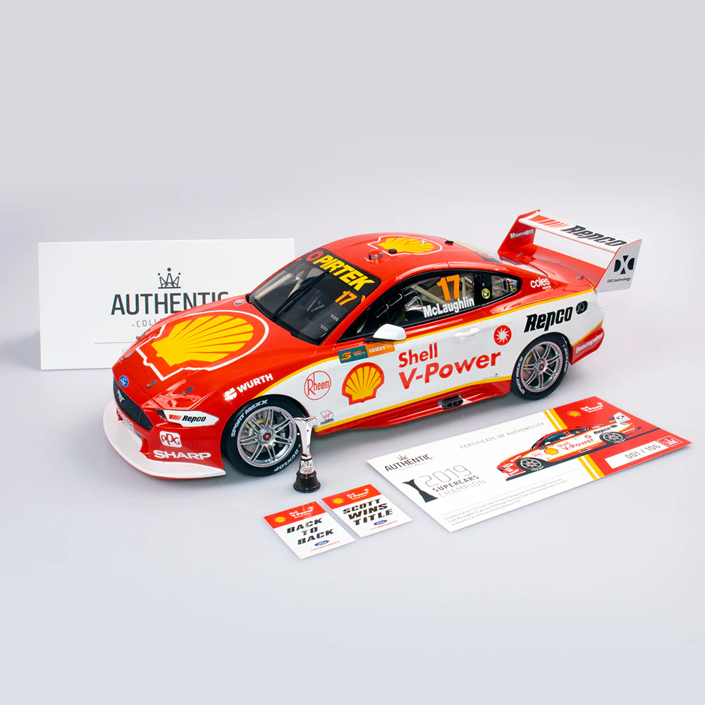 AUTHENTIC 1/12 SHELL V-POWER RACING TEAM #17 FORD MUSTANG GT SUPERCAR- 2019 CHAMPIONSHIP WINNER