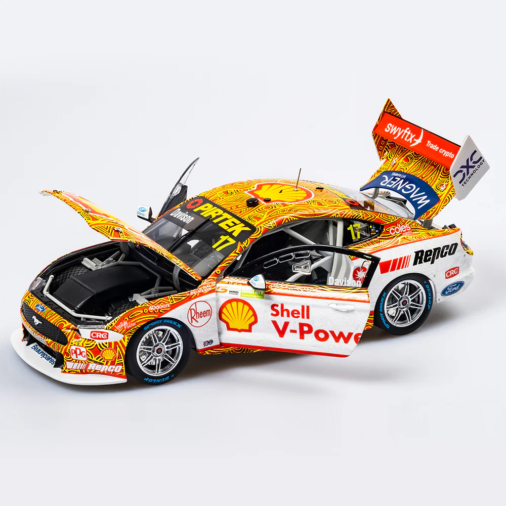 Authentic 1:18 Shell V-power Racing Team #17 Ford Mustang Gt 2022 Darwin Triple Crown Indigenous Round