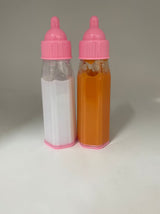 Doll Baby Drink Bottles 2pk Milk & Juice