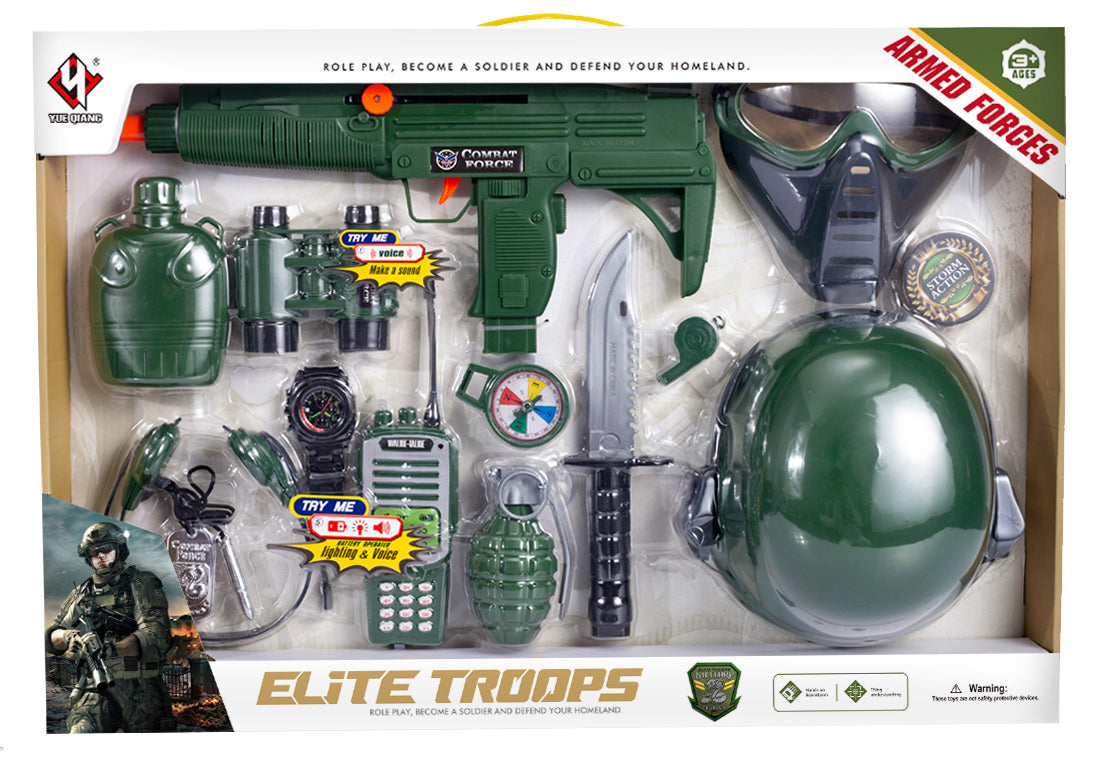 Elite Troops Weapon Playset w/Helmet 14pc
