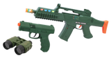 Military Machine Gun - Pisol And Binoculars With Light And Sound
