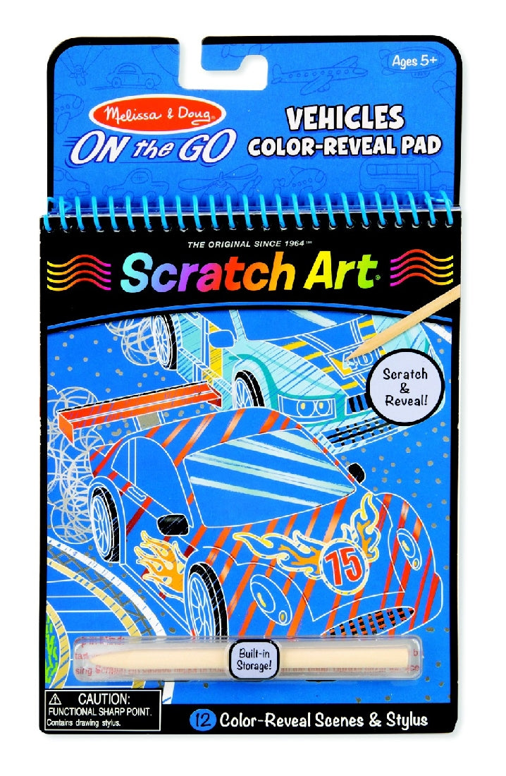 M&D - ON THE GO - SCRATCH ART COLOR-REVEAL PAD - VEHICLES