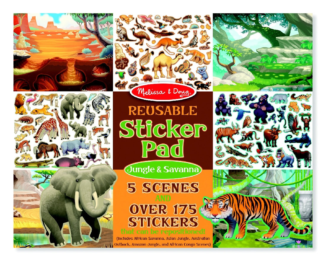 M&D - RESUSABLE STICKER PAD JUNGLE & SAVANNA