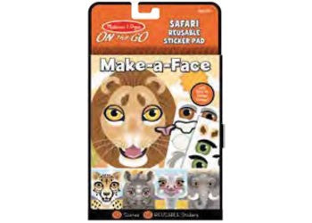M&D - ON THE GO - MAKE A FACE SAFARI REUSEABLE STICKERS