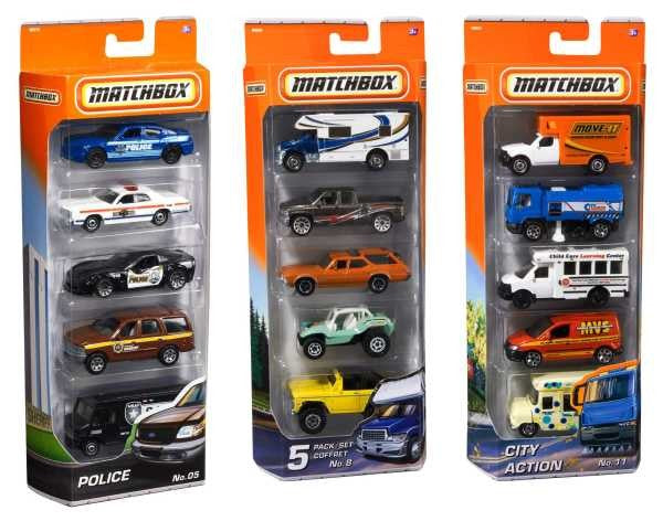 MATCHBOX 5 PACK CARS ASSORTED