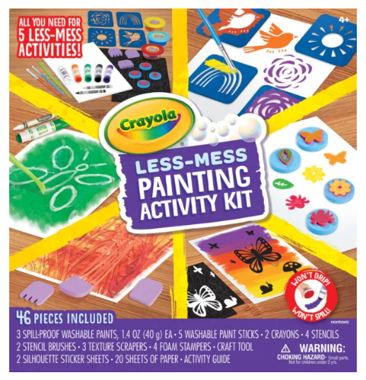 CRAYOLA LESS MESS PAINTING ACTIVITY KIT