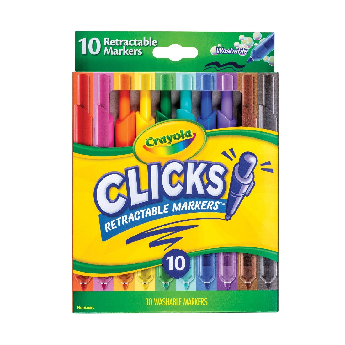 CRAYOLA CLICKS RETRACTABLE MARKERS 10 PK