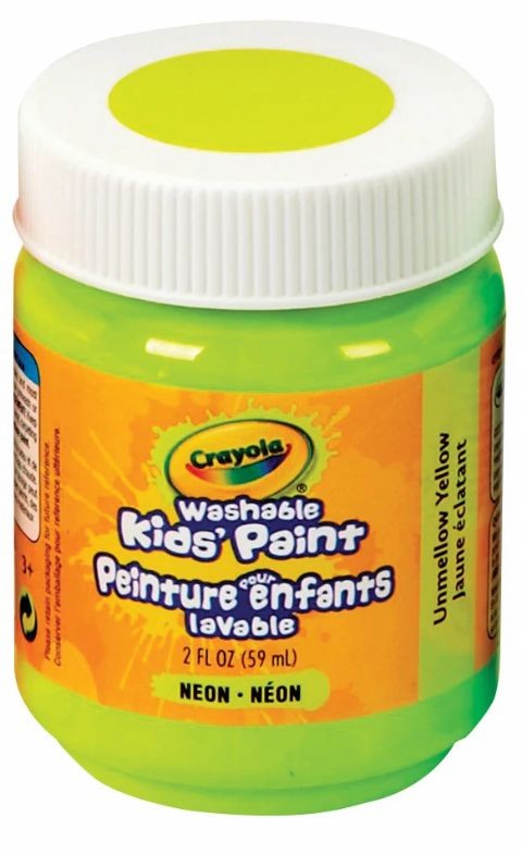 CRAYOLA PAINT NEON 2OZ UNMELLOW YELLOW