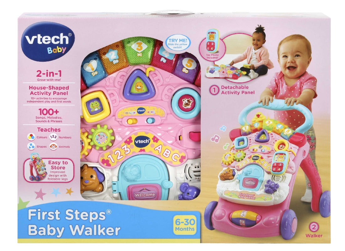 VTECH FIRST STEPS BABY WALKER (PINK)