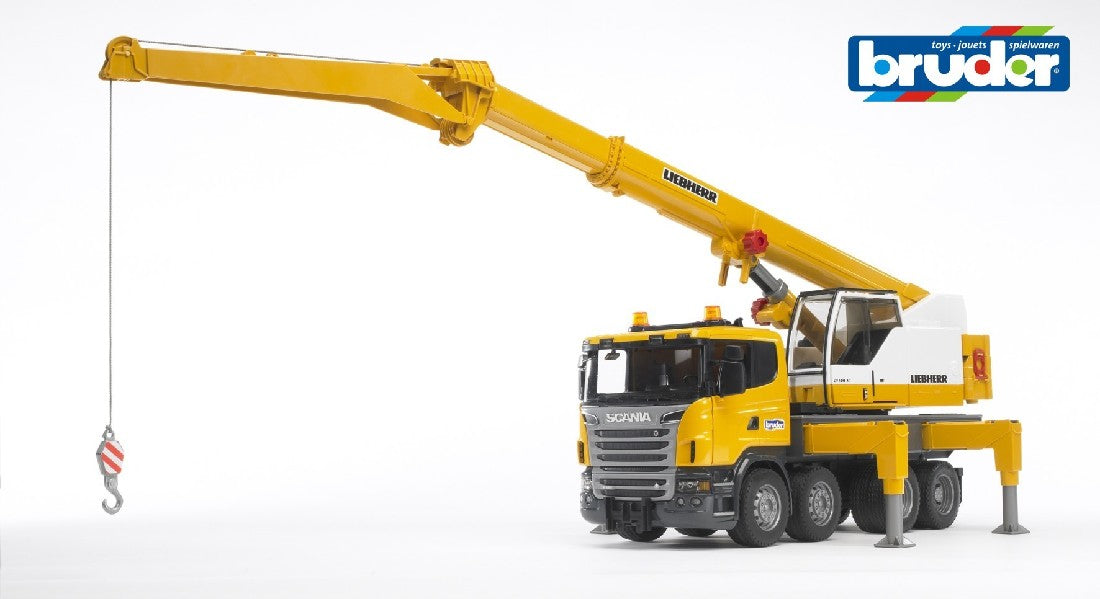 BRUDER 1/16 LIEBHERR CRANE TRUCK with LIGHTS & SOUNDS