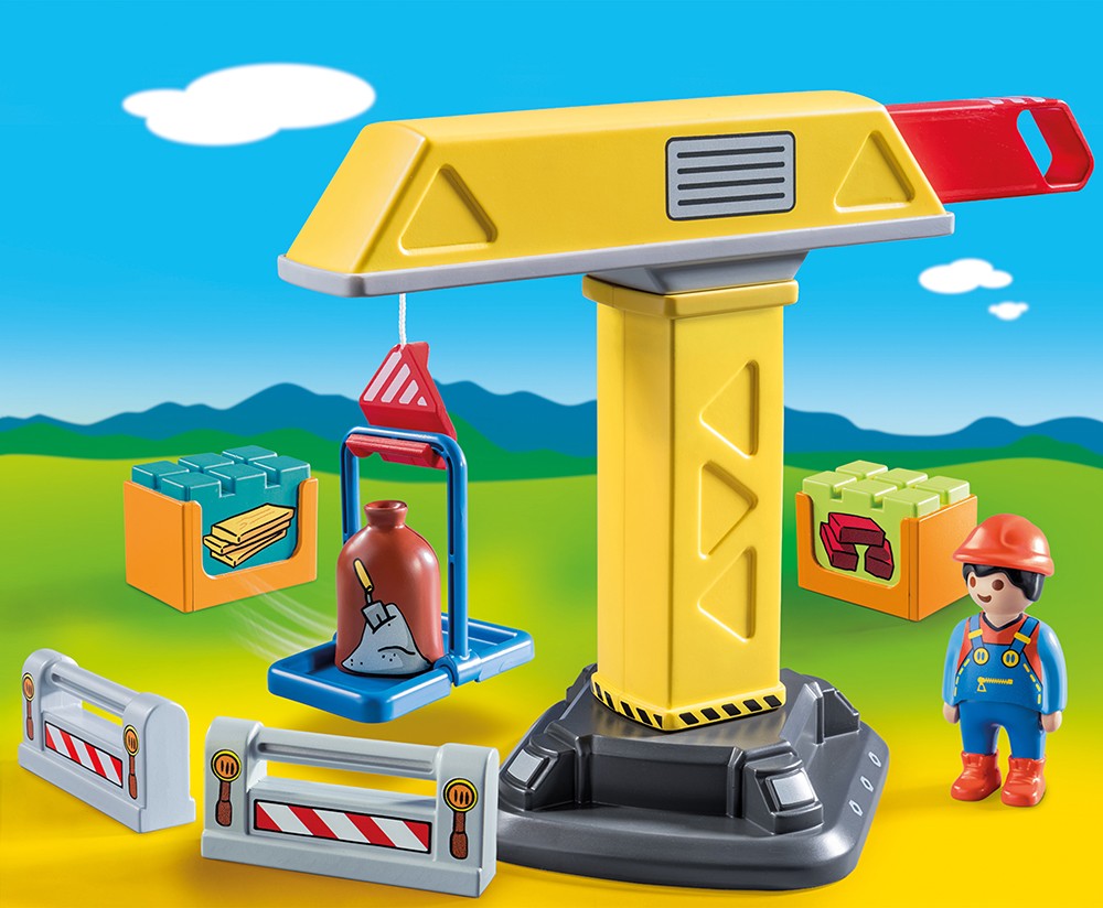 Playmobil - 1.2.3 Construction Crane