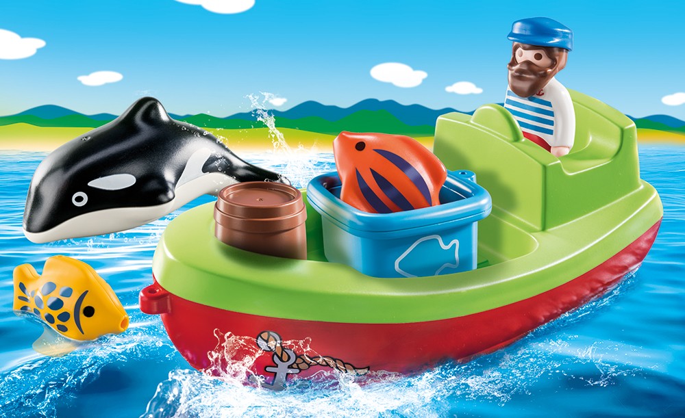 PLAYMOBIL - 1.2.3 FISHERMAN WITH BOAT