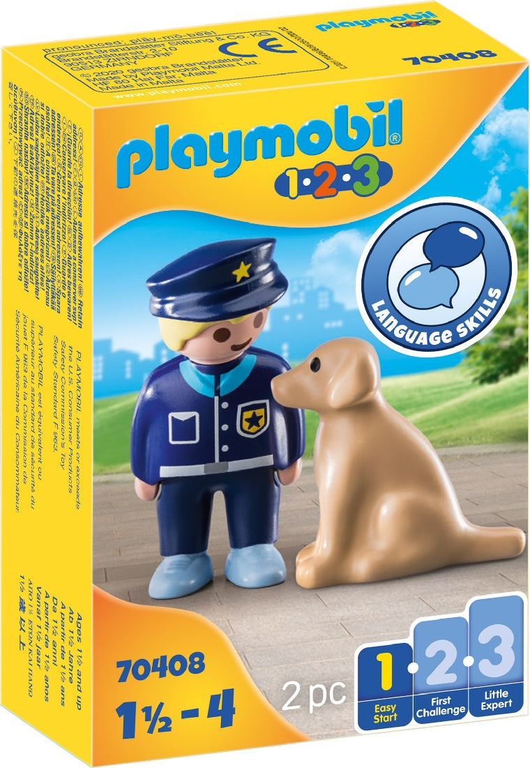 Playmobil - 1.2.3 Police Officer With Dog