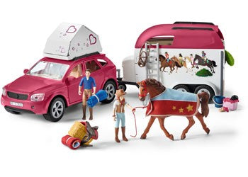 SCHLEICH HORSE ADVENTURES WITH CAR AND TRAILER