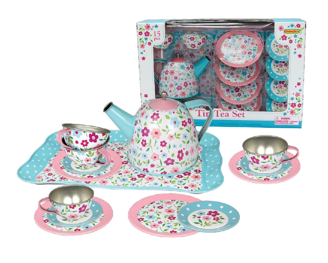 CHAMPION TIN TEA SET 15PCS AST. 2