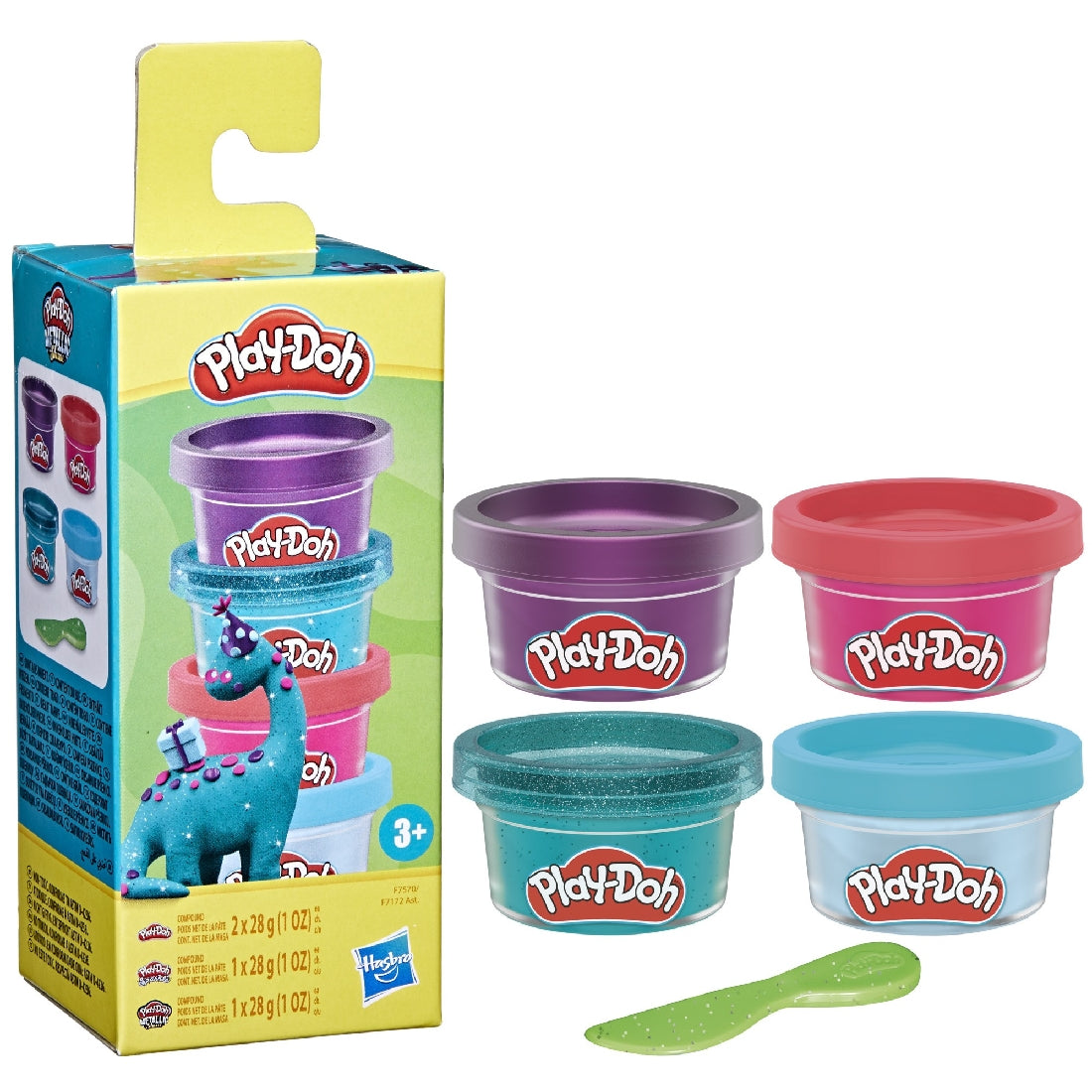 PLAY DOH SPARKLE MINI COLOR PACK AST - DINO