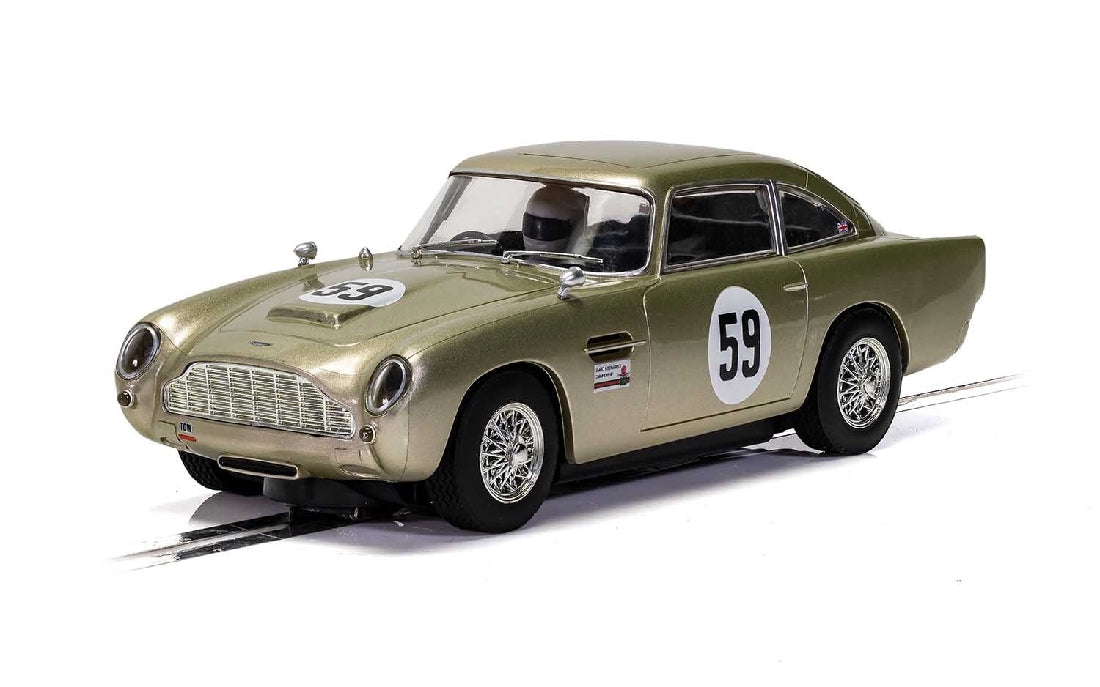 SCALEXTRIC ASTON MARTIN DB5 - WHITE GOLD - AMOC BRANDS HATCH 2019