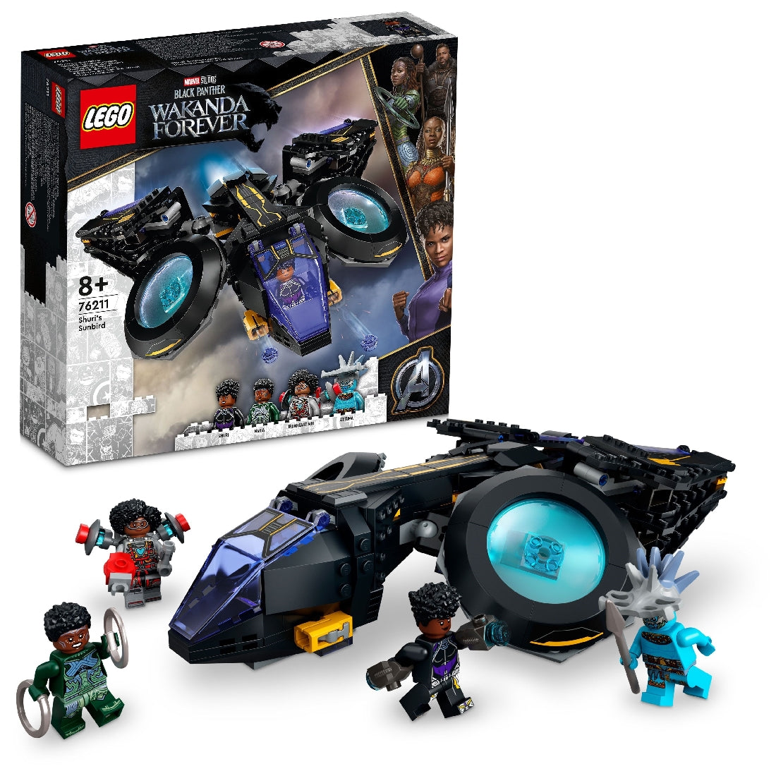 LEGO MARVEL SHURI'S SUNBIRD 76211 AGE: 8+