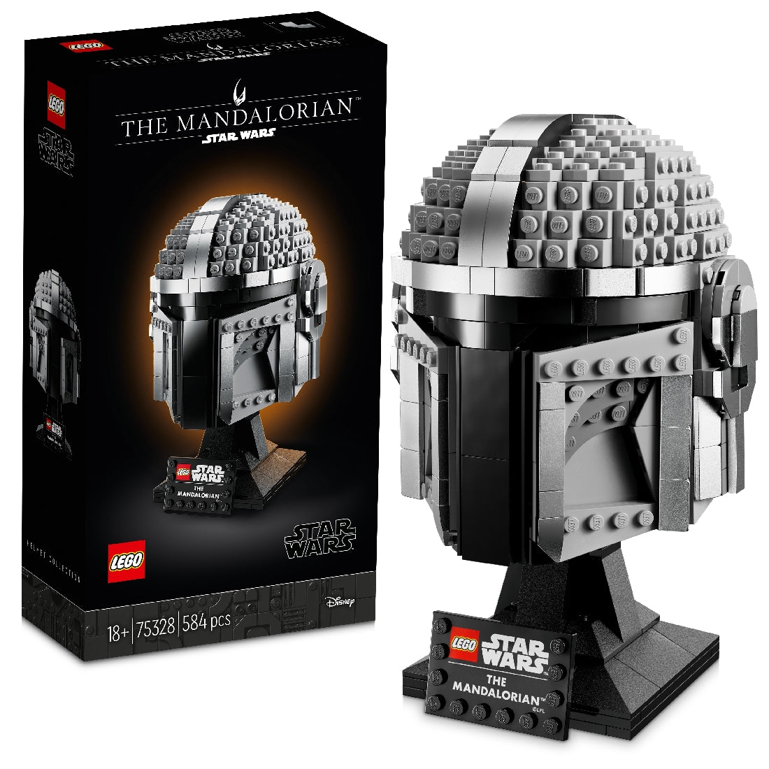 LEGO STAR WARS THE MANDALORIAN HELMET 75328 AGE: 18+