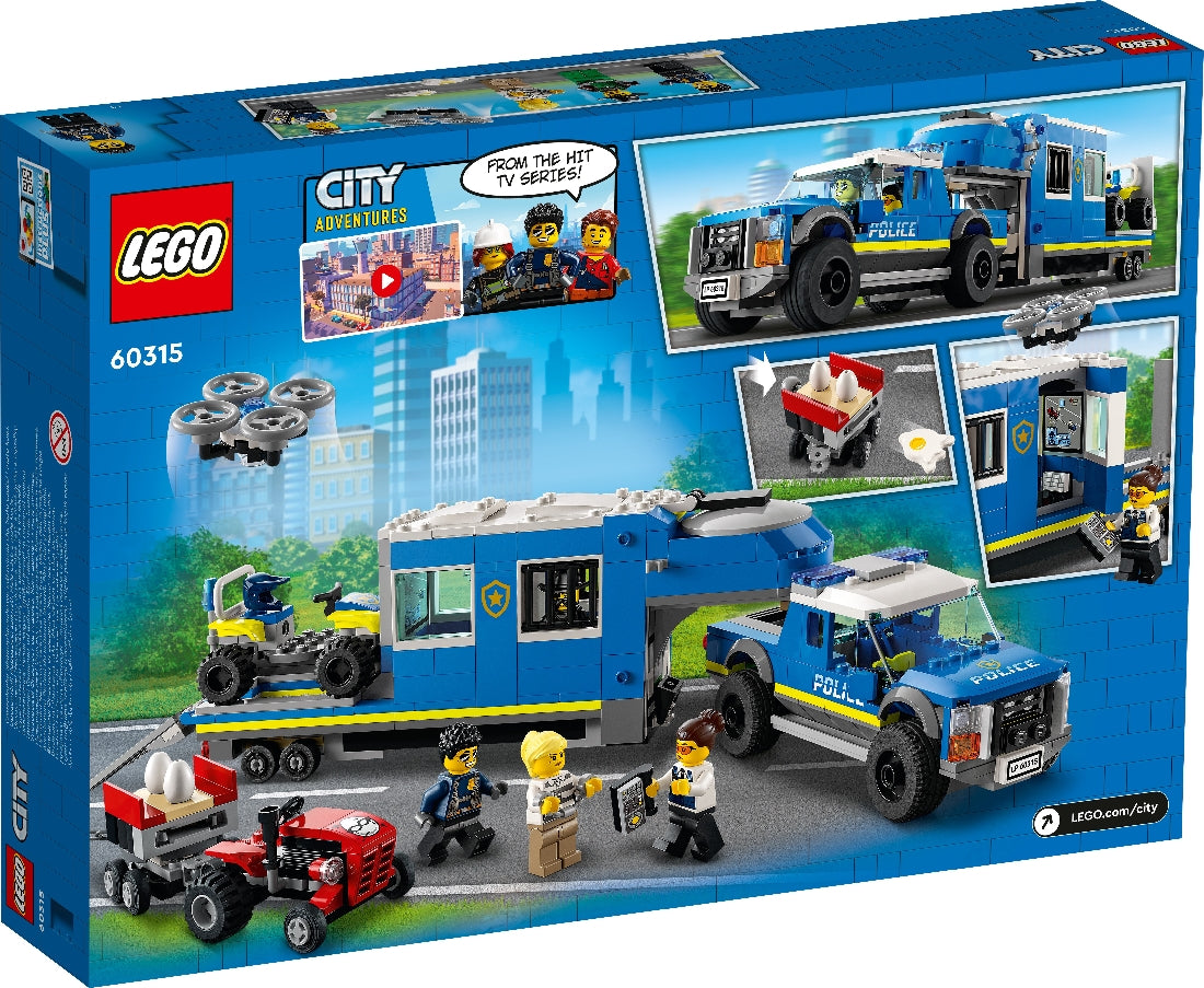 LEGO CITY POLICE MOBILE COMMAND TRUCK 60315 AGE: 6+