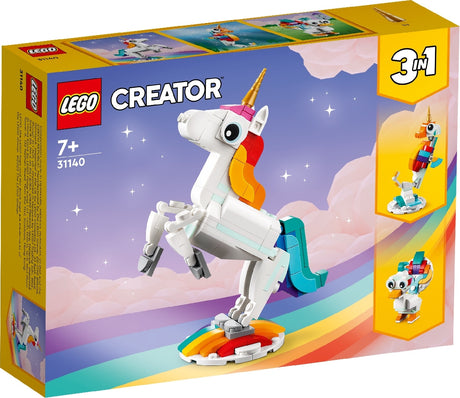 LEGO CREATOR 3-IN-1 MAGICAL UNICORN 31140 AGE: 7+