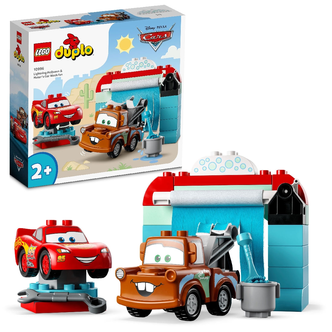 LEGO DUPLO LIGHTNING MCQUEEN & MATER'S CAR WASH FUN 10996 AGE: 2+