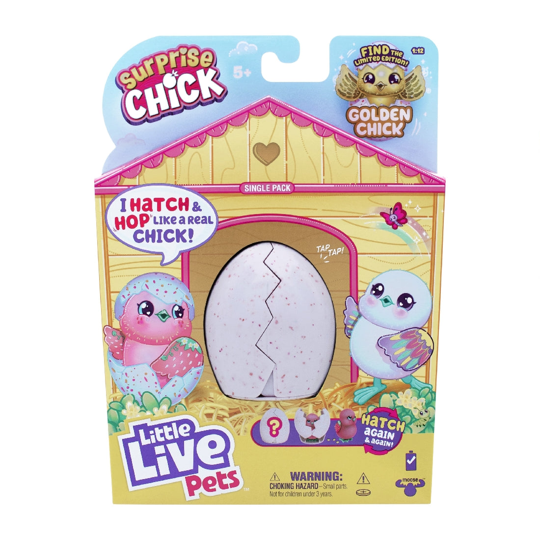 Little Live Pets Surprise Chick S4 Single Pack Asst - Pink