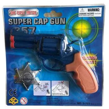 SUPER CAP GUN .357 MAGNUM PISTOL WITH SHERRIF BADGE