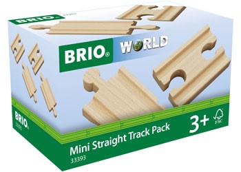 BRIO TRACKS - MINI STRAIGHT TRACK PACK 4 PCS