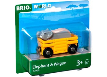 BRIO - ELEPHANT & WAGON