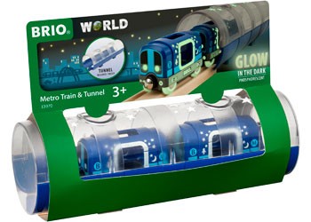 BRIO - METRO TRAIN & TUNNEL GLOW IN THE DARK