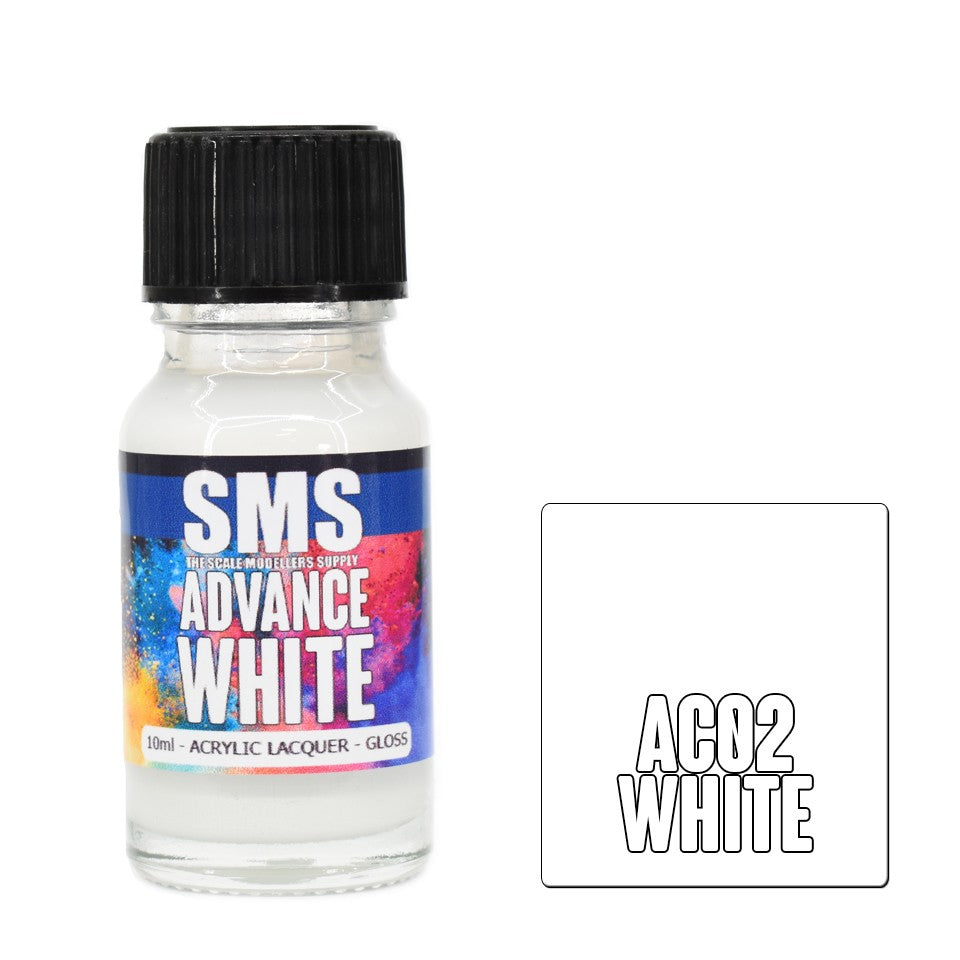 SMS ADVANCE WHITE 10ML ACRYLIC LACQUER