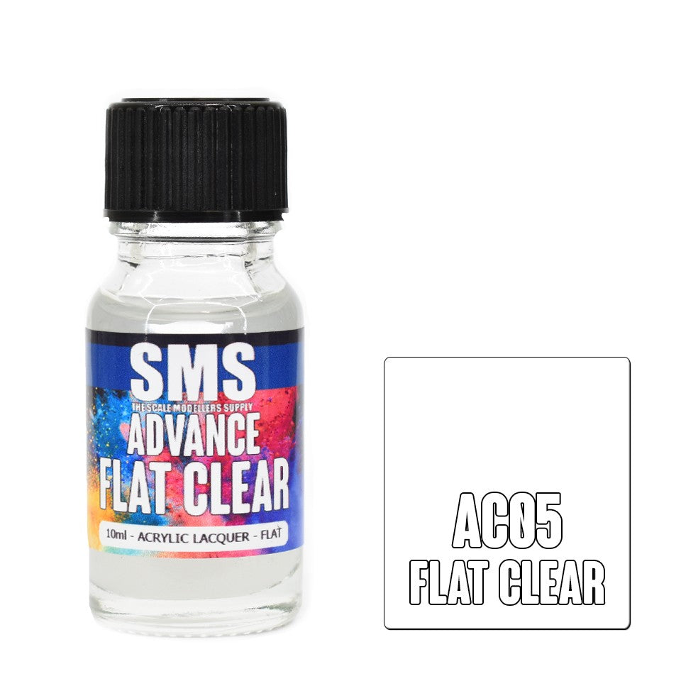 SMS ADVANCE FLAT CLEAR 10ML ACRYLIC LACQUER