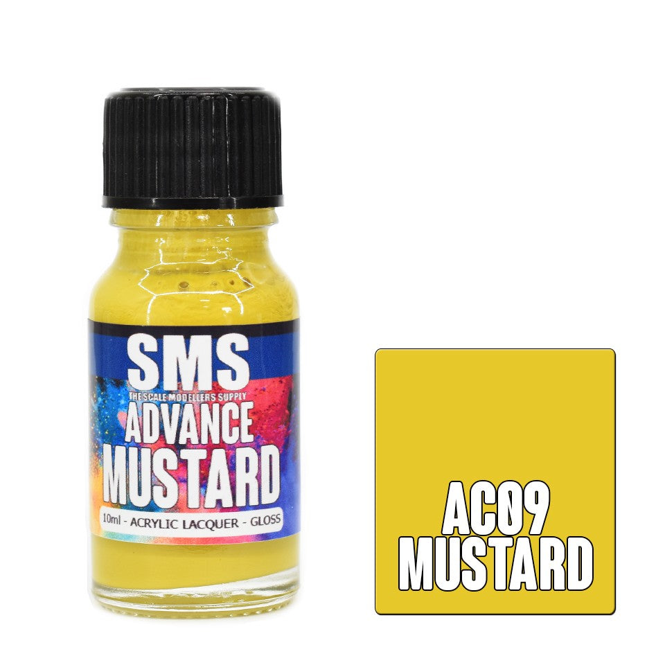 SMS ADVANCE MUSTARD 10ML ACRYLIC LACQUER