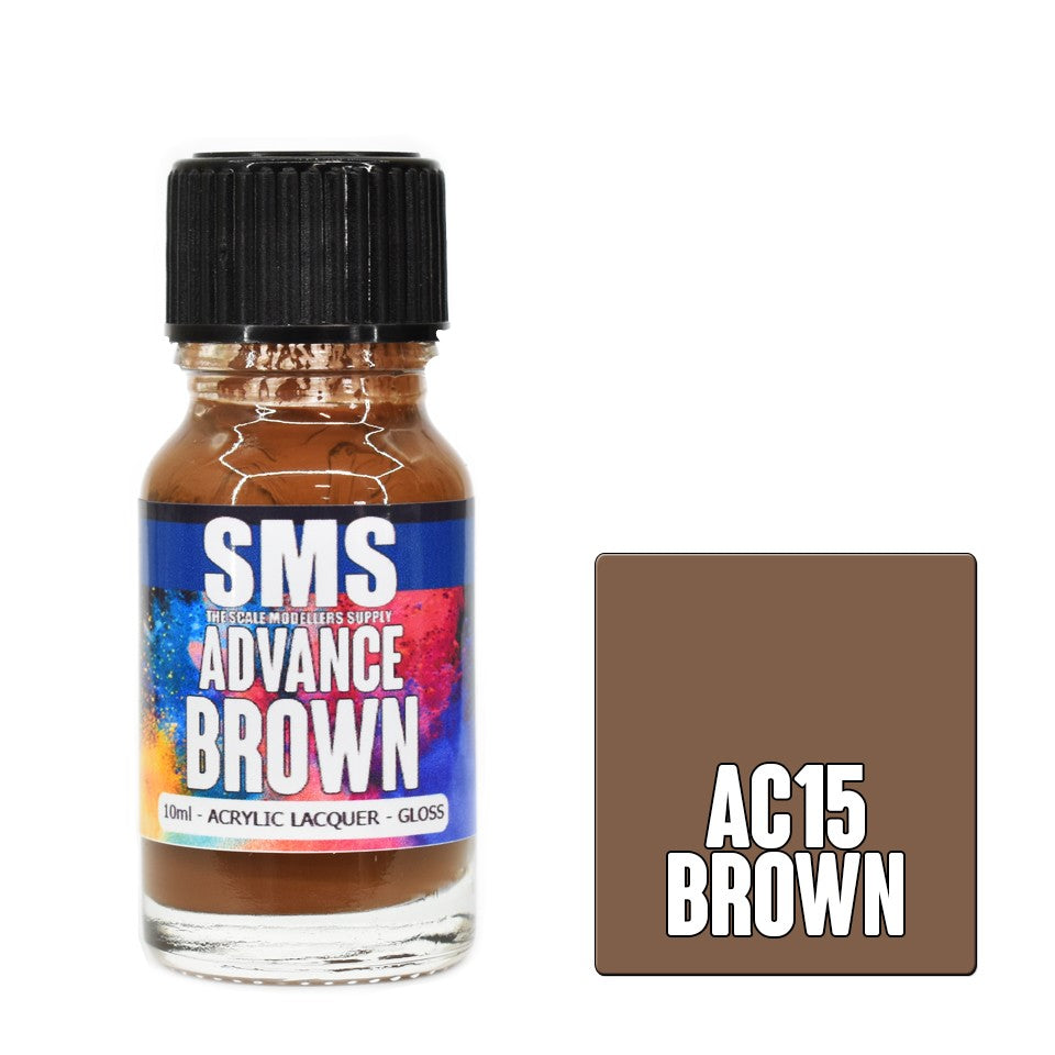 SMS ADVANCE BROWN 10ML ACRYLIC LACQUER