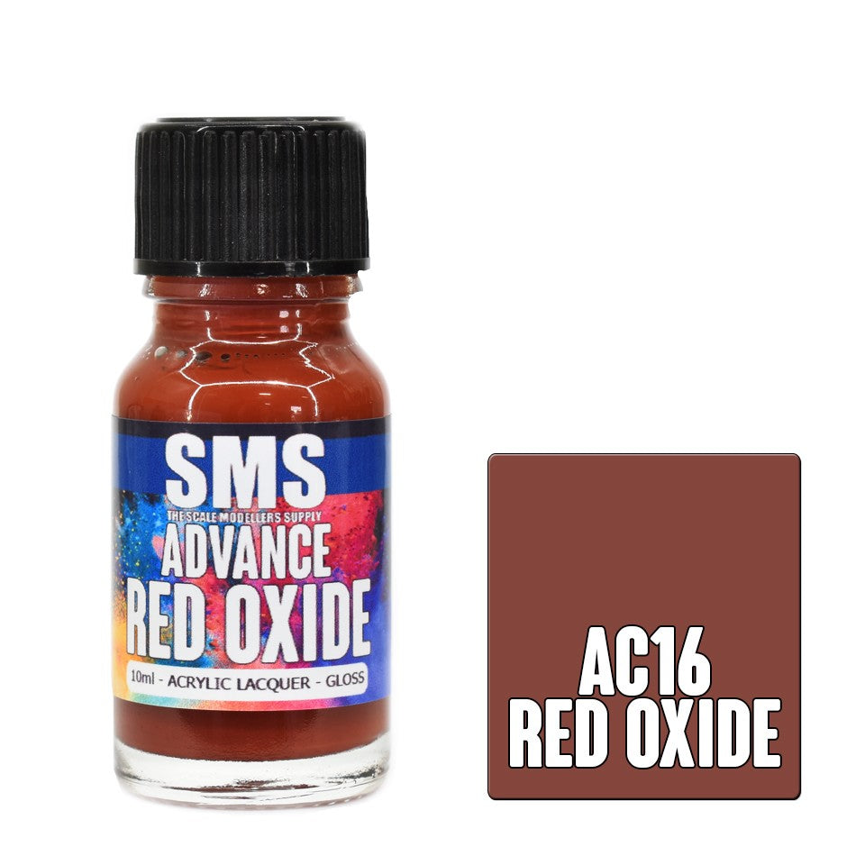 SMS ADVANCE RED OXIDE 10ML ACRYLIC LACQUER