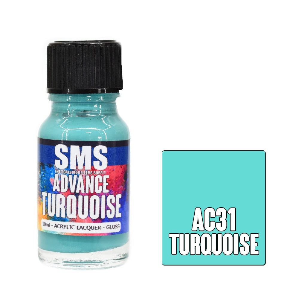 SMS ADVANCE TURQUOISE 10ML ACRYLIC LACQUER