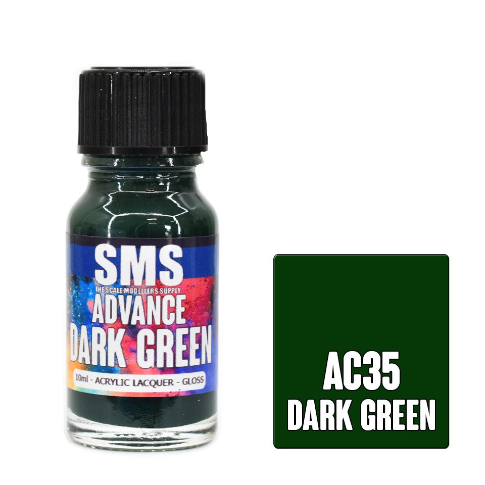 SMS ADVANCE DARK GREEN 10ML ACRYLIC LACQUER