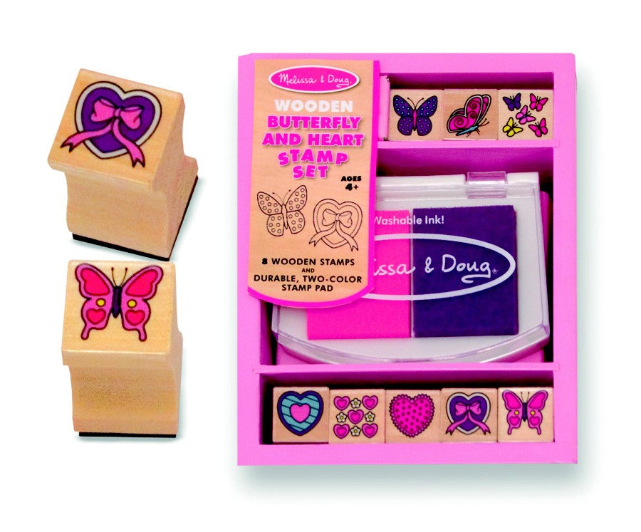 M&D - BUTTERFLY AND HEARTS STAMP SET