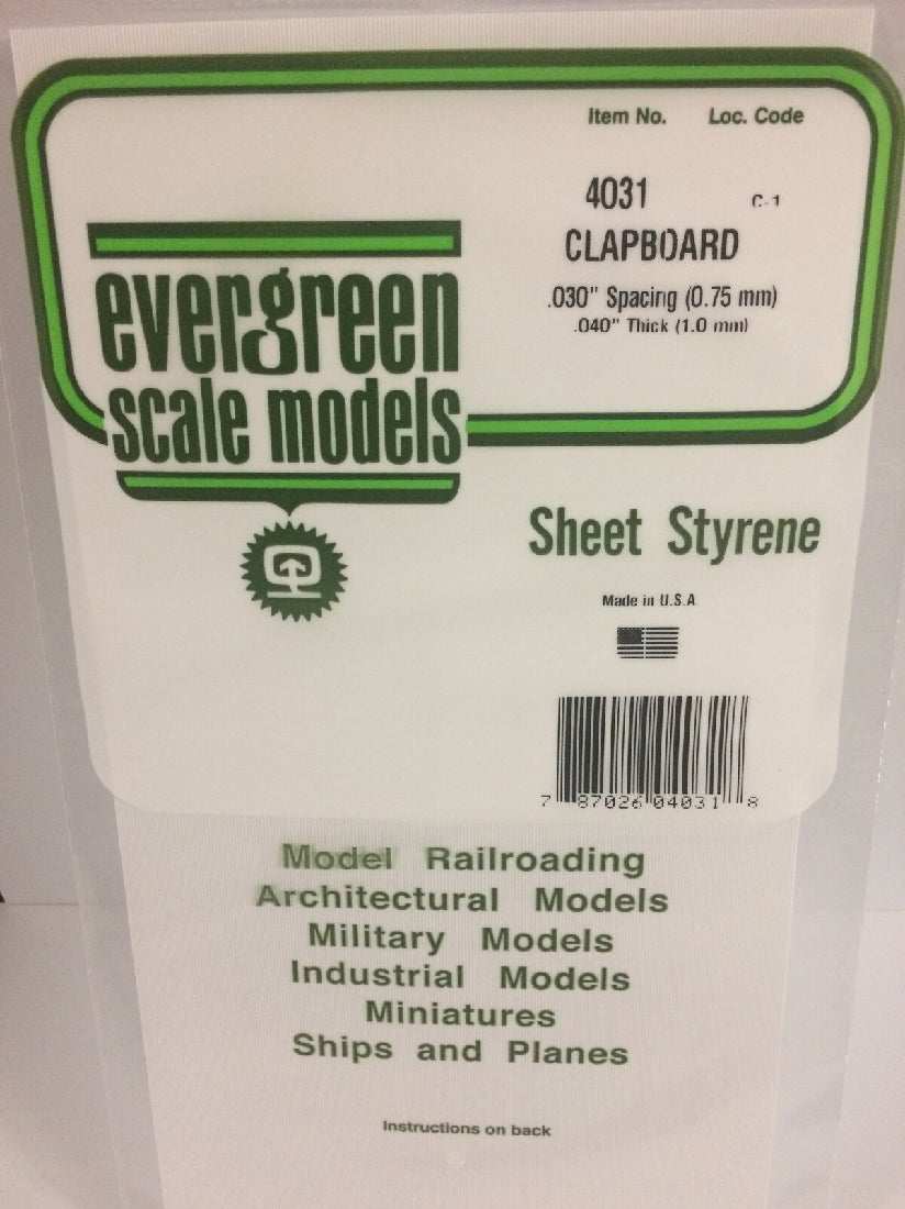 EVERGREEN SHEET STYRENE 4031