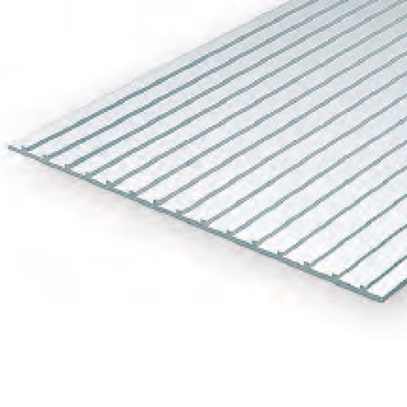 Evergreen White Polystyrene Seam Roof Sheet 0.375 x 6 x 12 / 9.5mm x 15cm x 30cm (1)