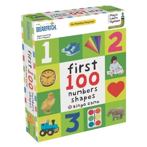 FIRST 100 NUMBERS AND SHAPES BINGO GAME