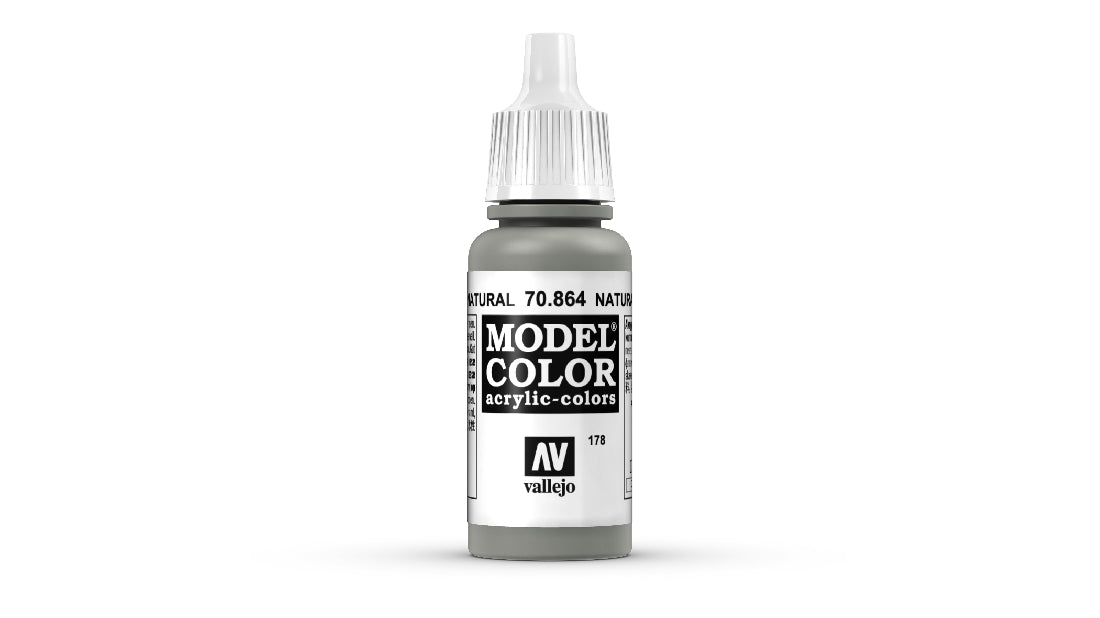 Vallejo Model Color #197 Natural Steel 18ml Metallic Acrylic Paint