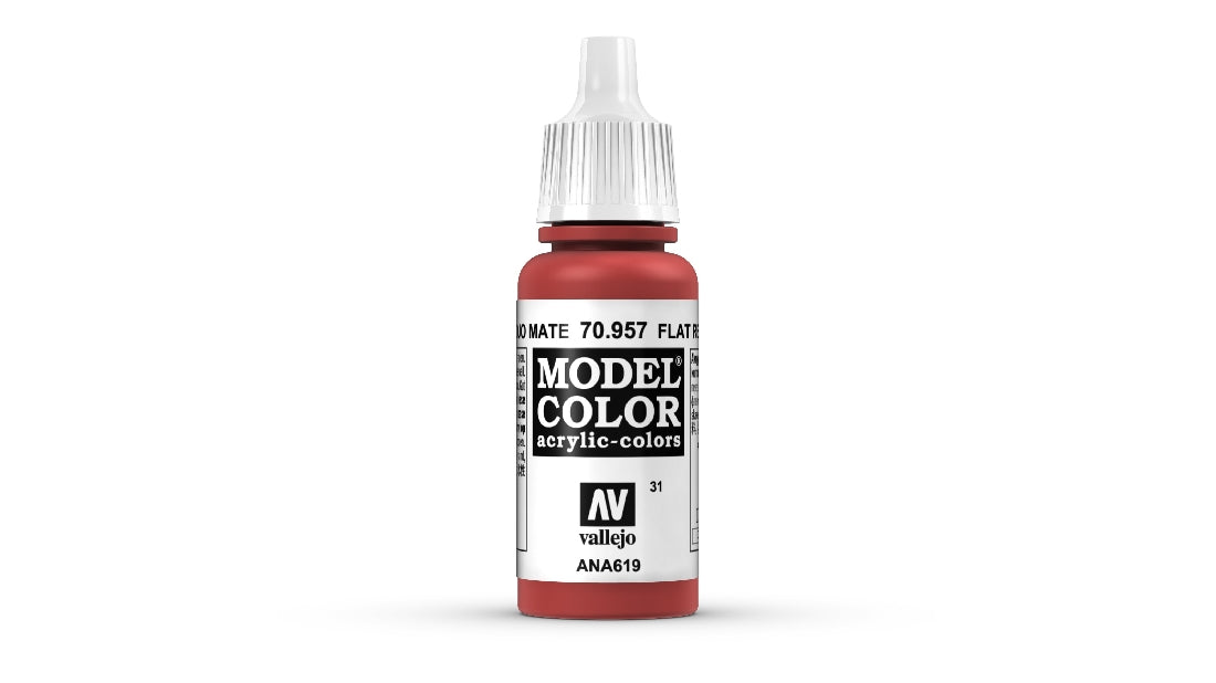 VALLEJO MODEL COLOUR FLAT RED 17 ML