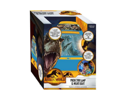 Jurassic World Projector Lamp And Night Light With 2 Discs And Auto Timer